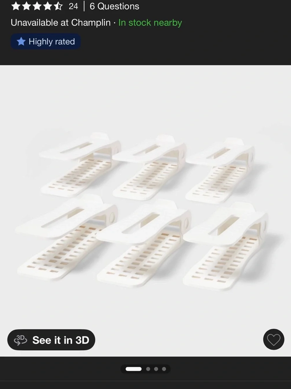 Adjustable White Shoe Organizers - Stackable Home Storage
